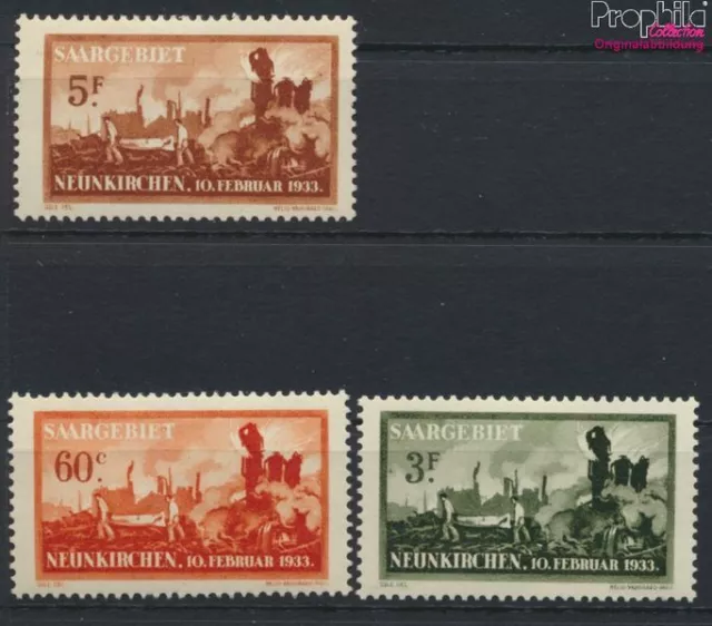 Briefmarken Saarland 1933 Mi 168-170 mit Falz (9959074