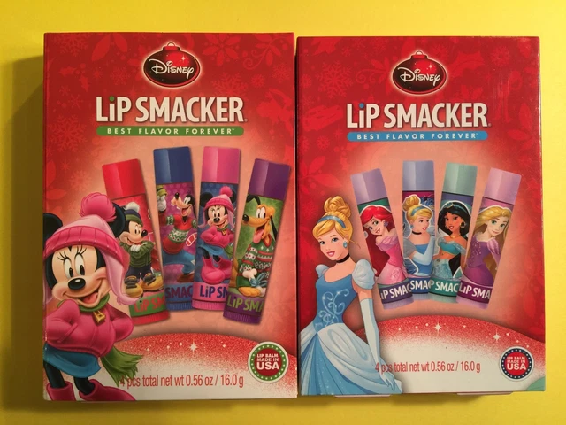 8 Lip Smacker Lip Balms ~Disney Cinderella Mickey Mouse Holiday Limited Ed +Gift