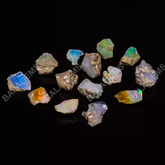 53.00 Cts. 100% Natural Amazing Ethiopian Opal 13X10 18X12 MM Rough Lot Gemstone