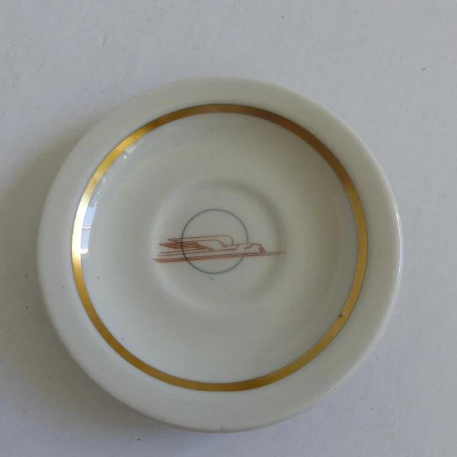 Union Pacific Railroad Winged Streamliner Scammell's Trenton China 4.5" Saucer