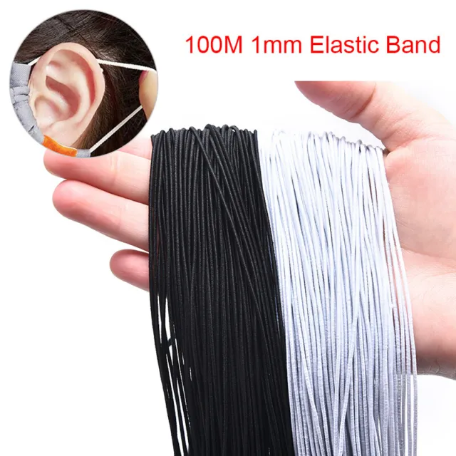 100m 1 mm Round High Elastic Craft Couse Couche élastique Rope Rope Stretch DIY