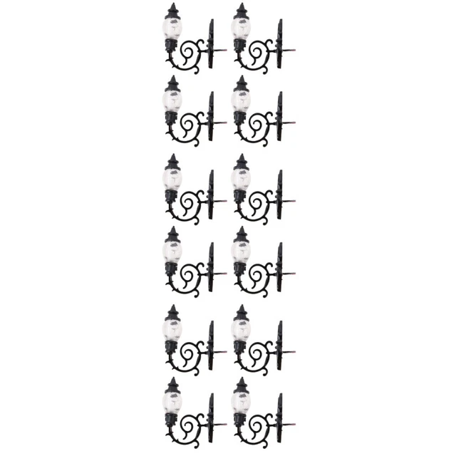 SET OF 3 Dollhouse Wall Light 1.7X2.3CM Stainless Steel Abs Tinny Lamp