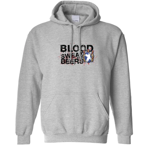 Scotland Rugby Supporter Hoodie Blood, Sweat And Beer Six Nations Sports Fan
