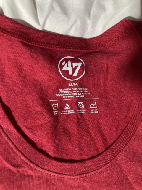 Houston Rockets T-Shirt Womens Medium Red ‘47 Brand NBA Basketball Short Sleeve 3