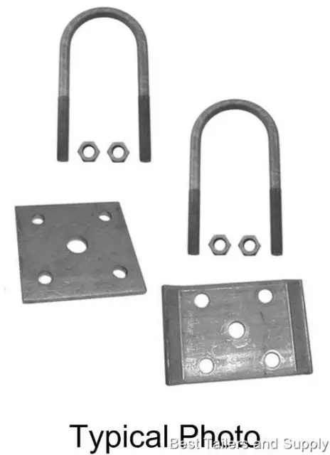 2 u bolt kits cargo utility trailer 3500 # axle tandem 8 u bolts 4 plates and nu