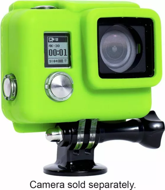 NUEVA CUBIERTA DE SILICONA XSories para cámara HD3+ VERDE LIMA para carcasa GoPro HERO3 HERO4