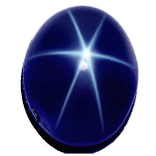 6 Rays Blue Star Sapphire 08.35 Cts Ring Size Oval Cabochon 10X14X05mm Loose Gem 2