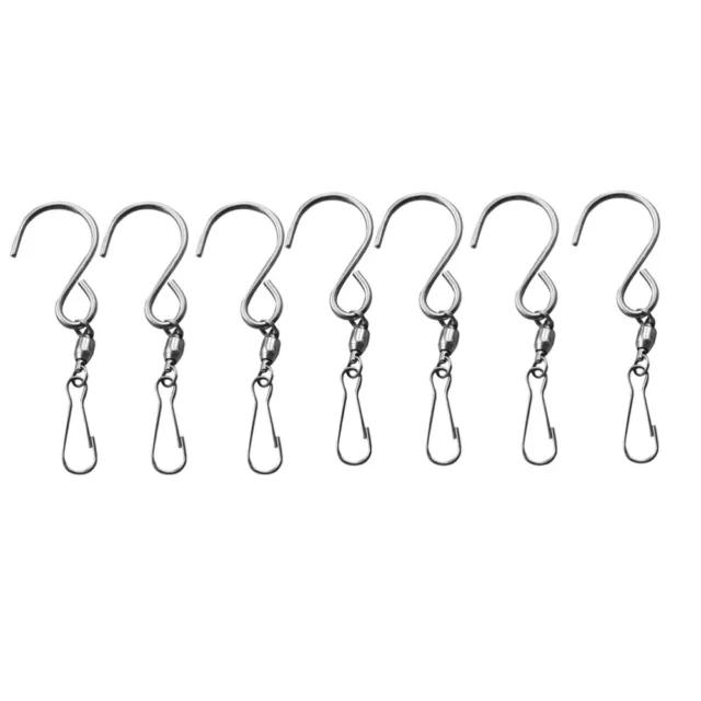 7 PC Chain Hooks Stainless Steel Wind Chimes Metal Shower Curtain