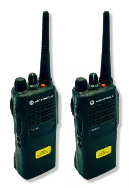 MOTOROLA GP340 UHF 450-527MHZ 4 WATT TWO WAY RADIO x 2 2