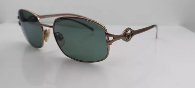 Vintage Sergio Tacchini ST1121-S Bronze Oval Metal Sunglasses Italy FRAMES ONLY