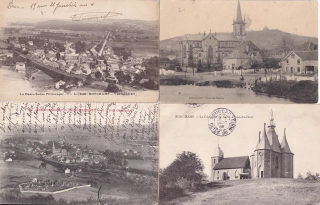 LOT DE 4 cartes postales anciennes postcards RONCHAMP Haute-Saône EUR 3 ...