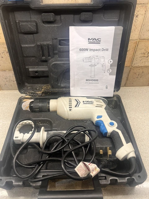 Mac allister mshd600 600w electric impact drill 240v deals