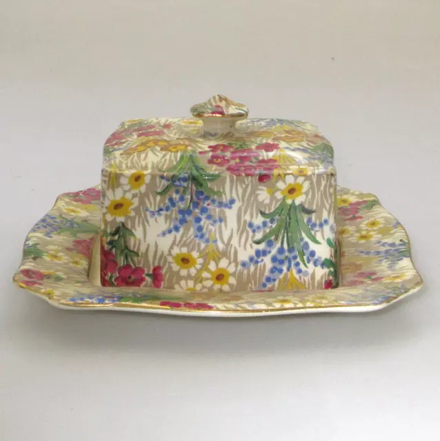 Vintage Royal Winton/Grimwades Chintz  Butter Dish - Marguerite