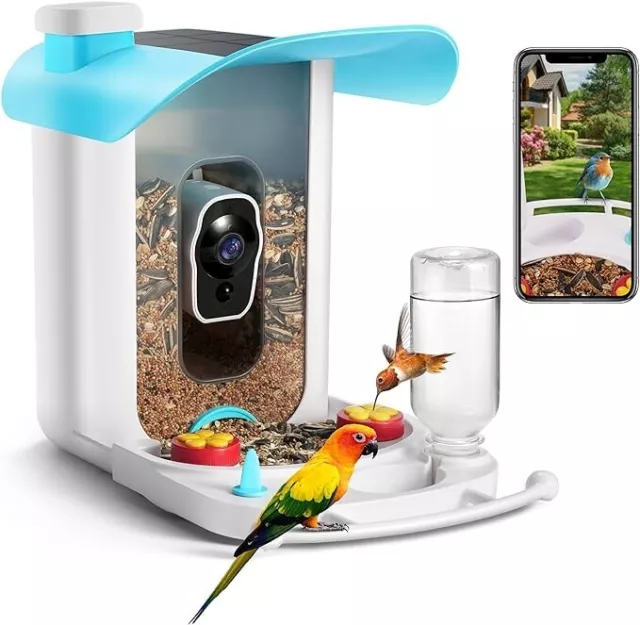 Open Box T TICCI Smart Bird Feeder with Camera Solar Powered, AI Identify Bird.