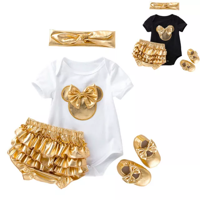 Pantaloncini neonato bambina neonata scarpe fascia outfit set vestiti moda