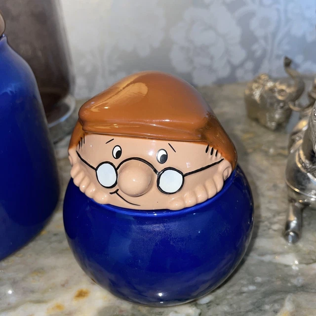 TETLEY TEA FOLK Wade Bundle Biscuit Jar Teapot Sugar Bowl Mugs EUR 32