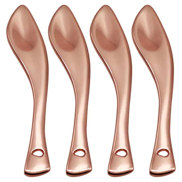 4 Pcs Face Cream Scoop Eye Makeup Spatula Metal Cosmetic Spoon