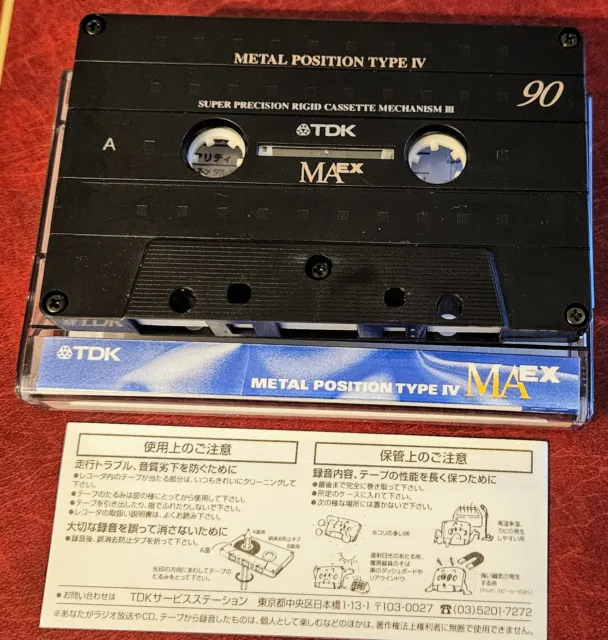 TDK MA EXtended 90 IV METAL JAPAN EDITION NOUVELLE CASSETTE AVEC AUTOCOLLANT