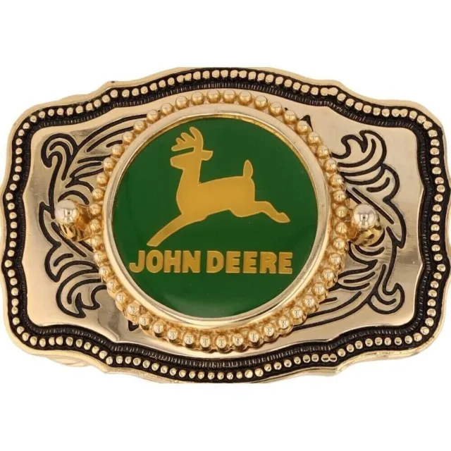 John Deere Jd Leaping Deer Tractor Farm Equipment 1980s NOS Vintage Belt Buckle