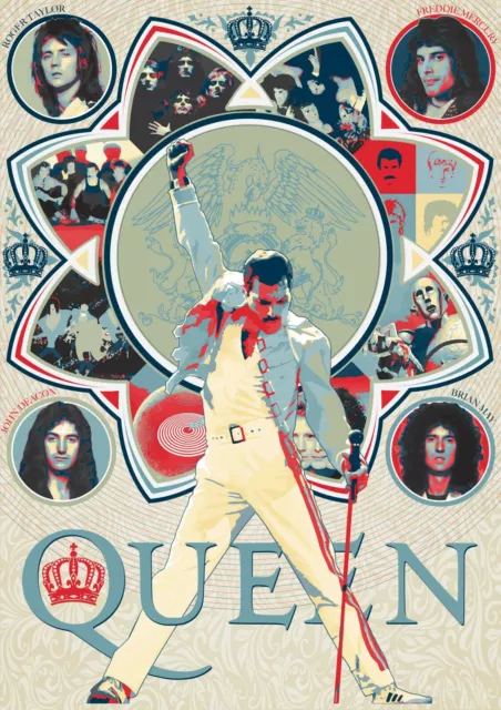 Home Wall Art - Canvas, Framed or Poster Print - QUEEN FREDDY MERCURY - Any Size