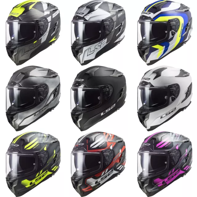 Casco integrale LS2 FF327 CHALLENGER HPFC FT2 fibra di vetro con parasole e MaxVis