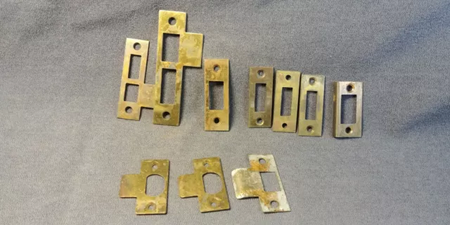 10 Deadbolt Strike Plate Full Lip Square Corner Door Backplate Jamb Hardware Lot