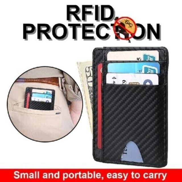 PORTAFOGLIO BLOCCO BIGLIETTI da visita RFID uomo portafoglio carta