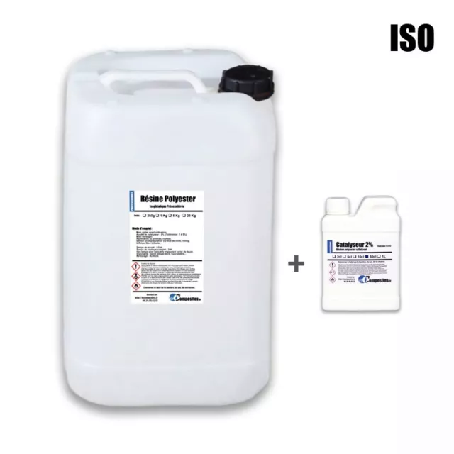 25 kg - Résine polyester ISO de stratification