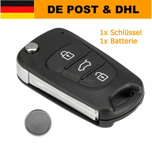 Ersatz Klapp Schlüssel Gehäuse für Hyundai Kia Ceed Rio Sorento Sportage Soul