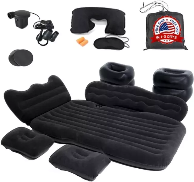 Cama Para Carro Inflable Colchón Área De Auto Viaje Dormir 2 Almohadas Camping