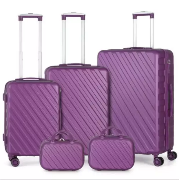 Set of 5 Luggage Set Suitcase Spinner Hardshell Lightweight TSA Lock Travel Bag