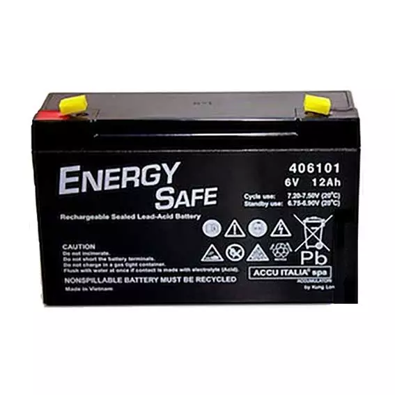 Batterie au plomb AGM VRLA série Energy Safe 6V 12Ah C20 (F1) 00406101