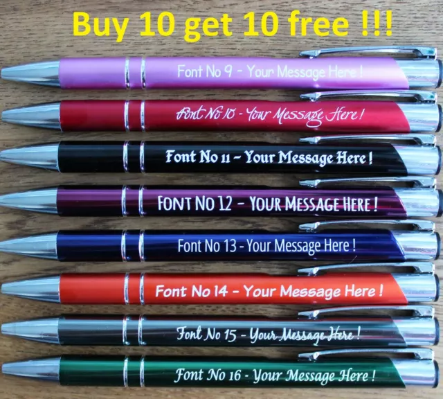 Personalisierter Stift mit Ihrer Botschaft lasergraviertes Werbegeschenk hohe Qualität 2