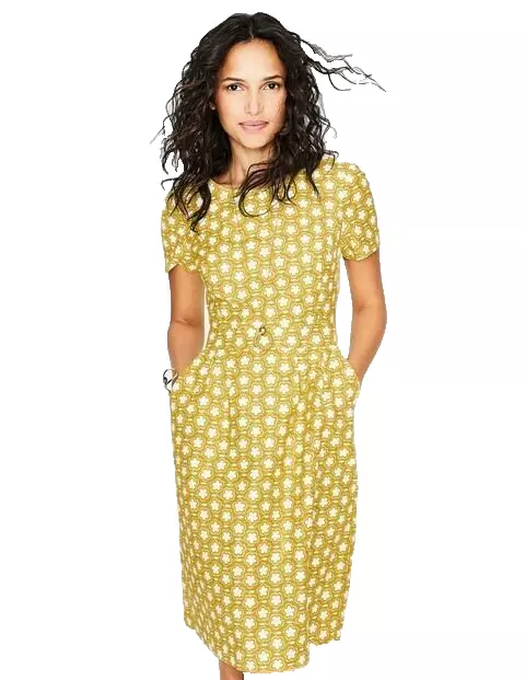 BODEN SELENA LACE Top Ponte Fit Flare Dress size 10P 28.37