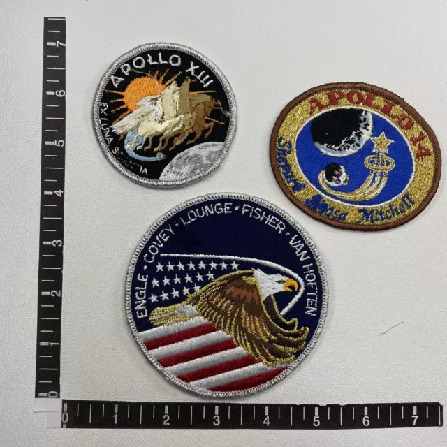 Vtg & As-Is All 3 Have Stitching Issues Or Are Scuffed NASA Patch Lot Of 3 162