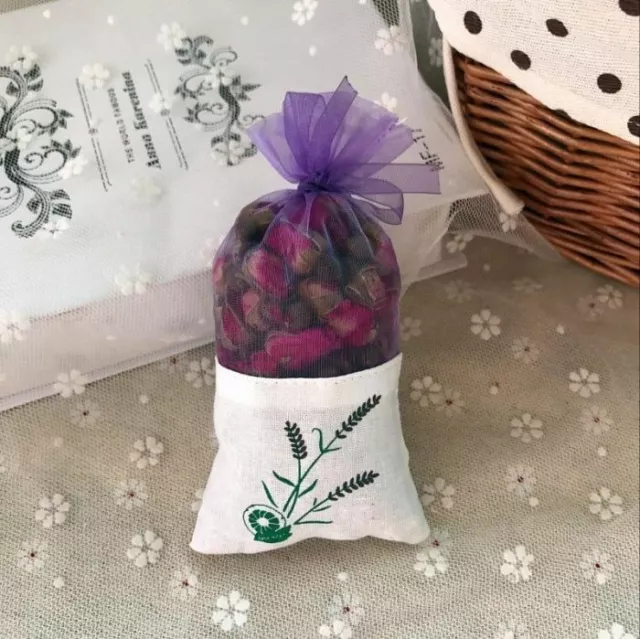 Bolsa de flores secas té rosa lavanda coche hogar aromaterapia olor aleatorio