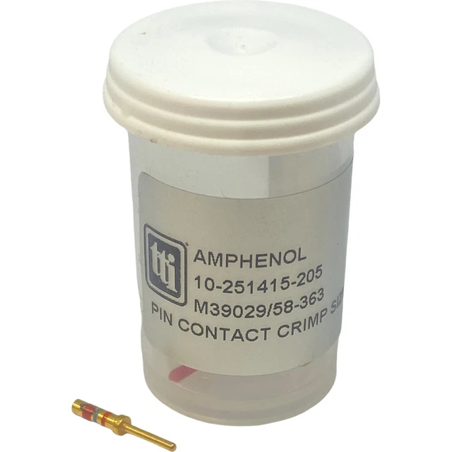 M39029/58-363 Amphenol Circular Mil Spec Connector Gold Contact Pin Crimp Size 2