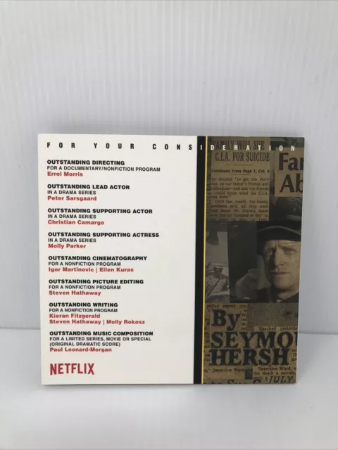 WORMWOOD Complete Series (2-disc, 2018) Netflix FYC Emmy Promo Book 3
