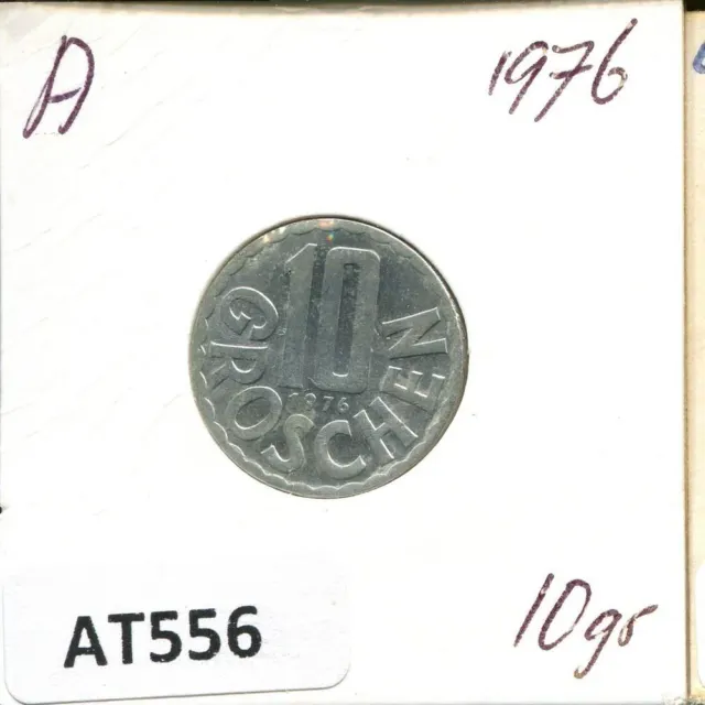 10 GROSCHEN 1976 AUSTRIA Coin #AT556U