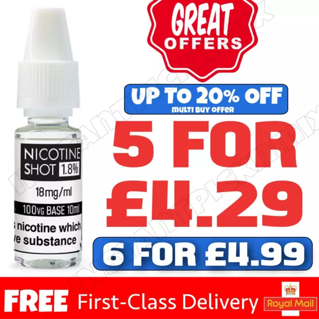 Nicotine Shots10ml Nic Shots 88 Vape E Liquid Vape Juice  18mg 15mg 100 VG 70 VG