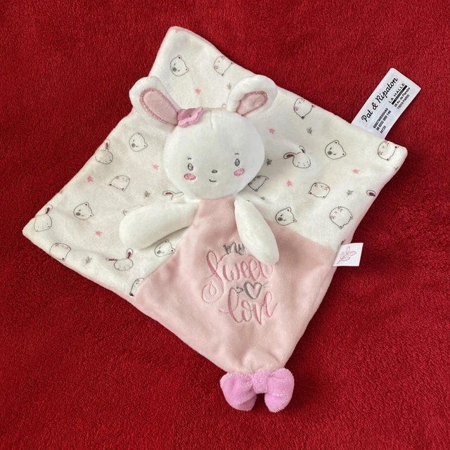 Doudou Pat Et Ripaton La Halle Lapin Rose Chatmy Sweet Love Plat Neuf
