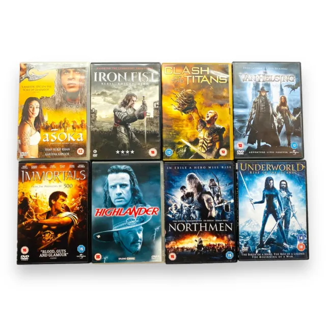 DVD Bundle - Clash of the Titans, Immortals, Highlander, Underworld, Northmen...