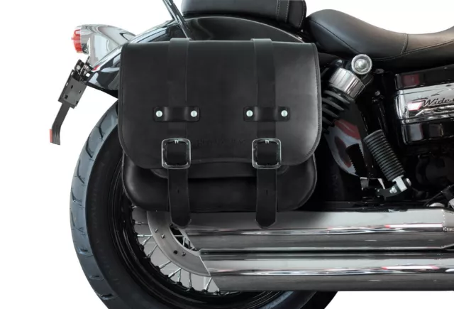 Satteltasche Harley Davidson Softail Custom DeLuxe Packtasche Leder Buffalo Bag