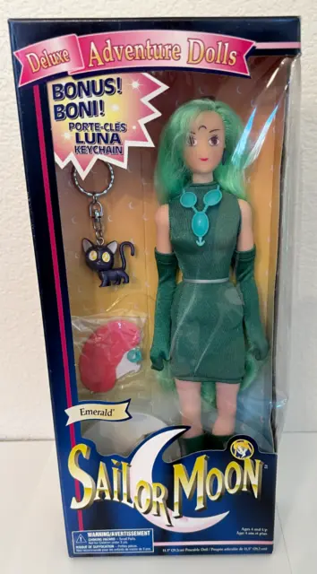 Sailor Moon Emerald Irwin 11.5" Deluxe Adventure doll w/Luna Vintage Rare NIB