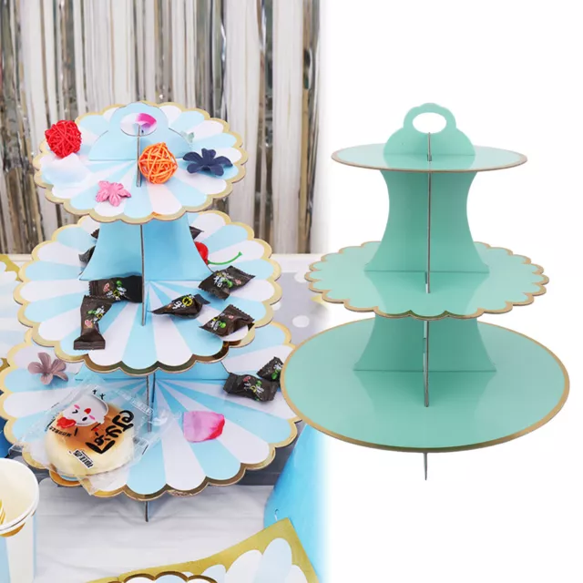 3 Tier Disposable Dessert Cupcake Display Tower Holder For Baby Showers 3681 UK