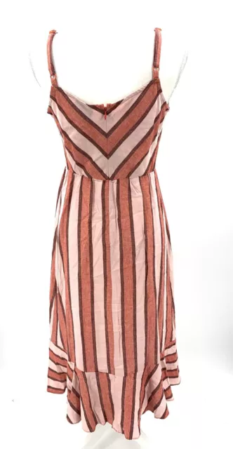 ECI New York Dress Womens 2 Pink Stripe Sleeveless Halter Boho Beachy NWT 2