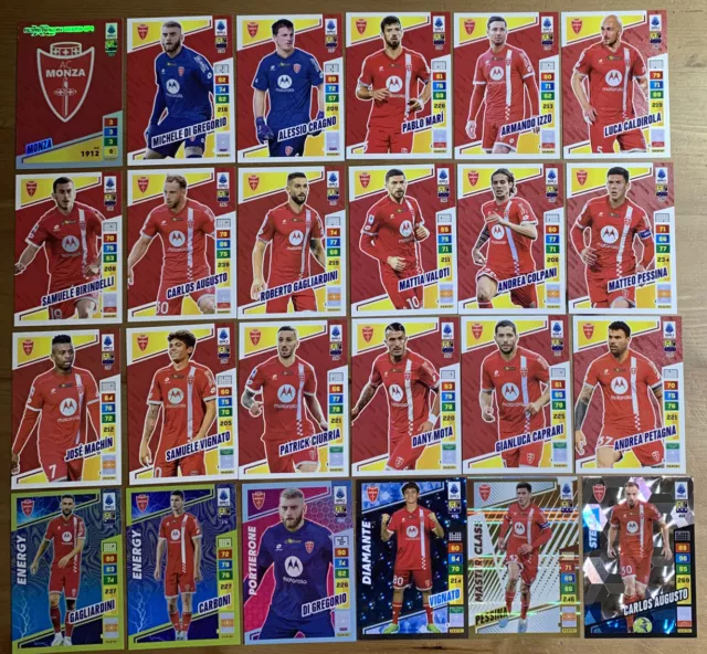 PANINI CALCIATORI ADRENALYN 2023 2024 MONZA SQUADRA COMPLETA 24 Card