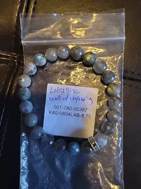 King Baby Studio labradorite beaded bracelet with logo king baby 8.75 2