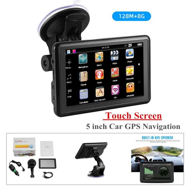 5''Car GPS Navigation Touch Screen Portable Navi 8GB 128 MB Lifetime Free Maps