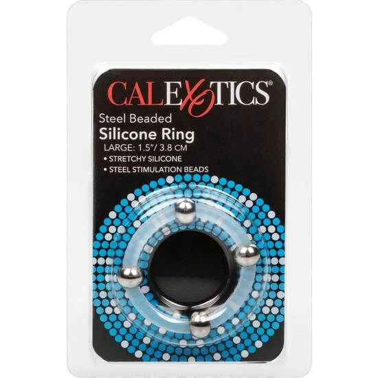 Anillo Pene De Silicona Con Bolas De Acero Talla L Juguete Sexual Hombre ✅24/48H